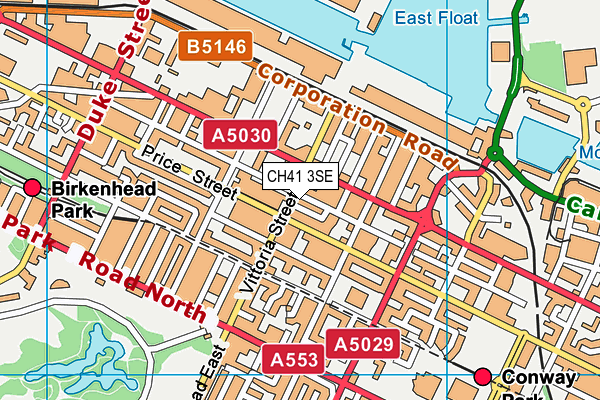 CH41 3SE map - OS VectorMap District (Ordnance Survey)