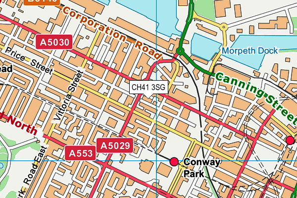 CH41 3SG map - OS VectorMap District (Ordnance Survey)