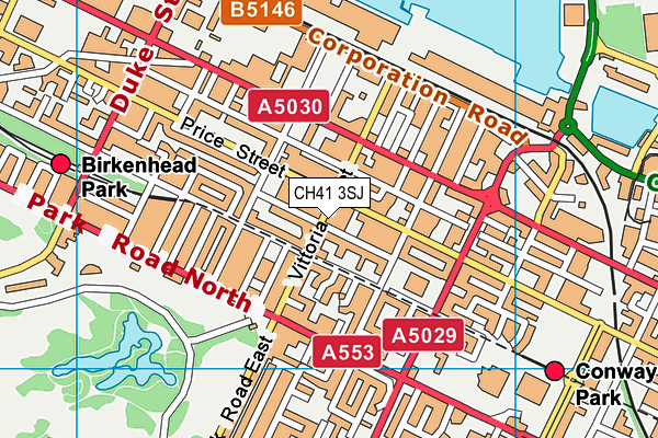 CH41 3SJ map - OS VectorMap District (Ordnance Survey)