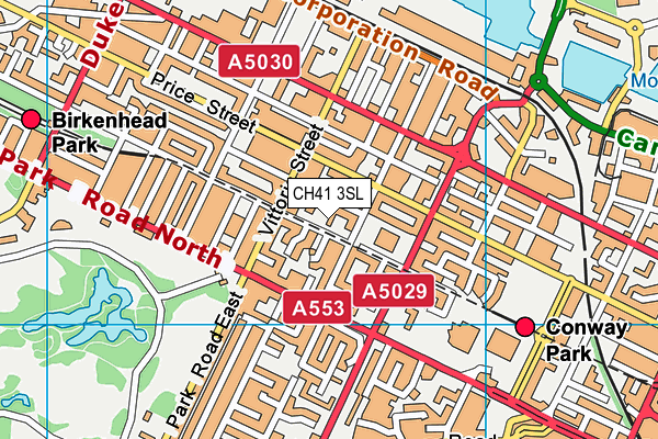 CH41 3SL map - OS VectorMap District (Ordnance Survey)