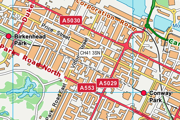 CH41 3SN map - OS VectorMap District (Ordnance Survey)