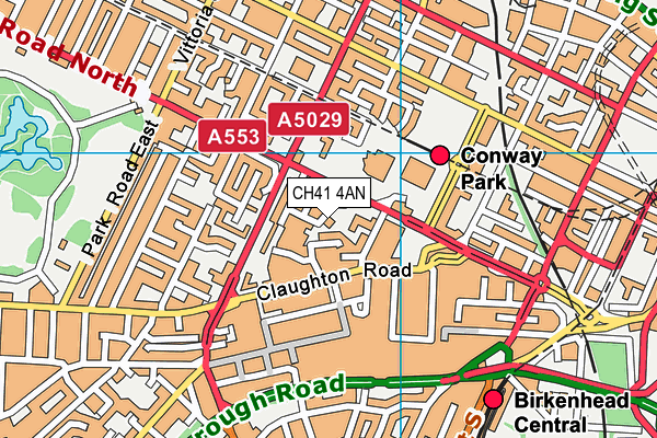 CH41 4AN map - OS VectorMap District (Ordnance Survey)