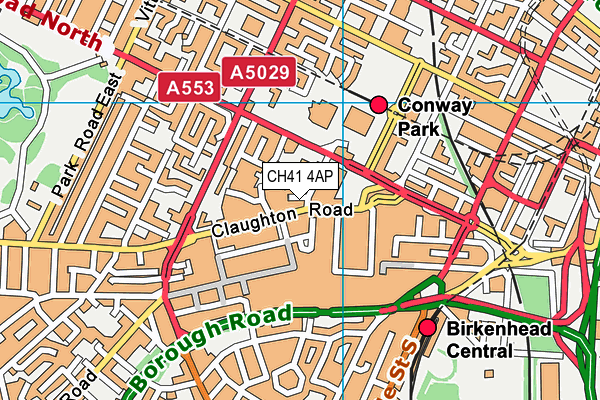 CH41 4AP map - OS VectorMap District (Ordnance Survey)