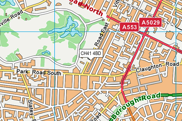 CH41 4BD map - OS VectorMap District (Ordnance Survey)