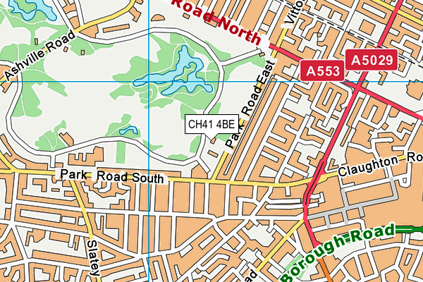 CH41 4BE map - OS VectorMap District (Ordnance Survey)