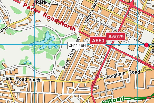 CH41 4BH map - OS VectorMap District (Ordnance Survey)