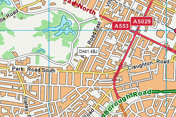 CH41 4BJ map - OS VectorMap District (Ordnance Survey)