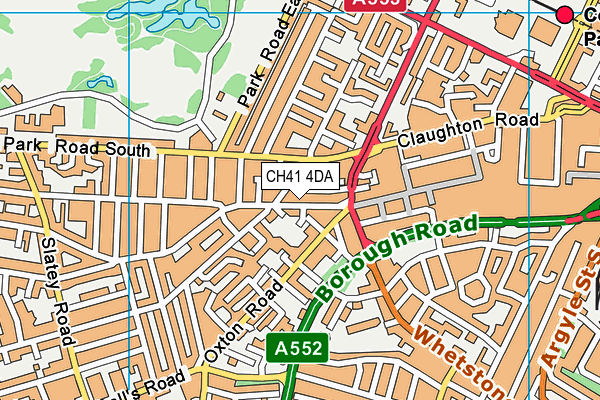 CH41 4DA map - OS VectorMap District (Ordnance Survey)