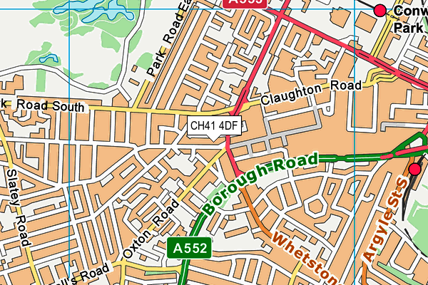 CH41 4DF map - OS VectorMap District (Ordnance Survey)