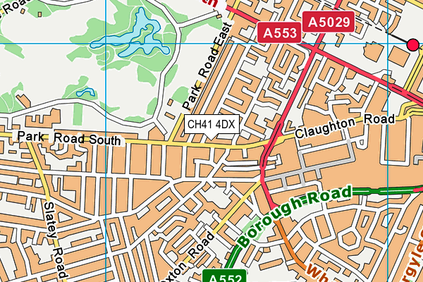 CH41 4DX map - OS VectorMap District (Ordnance Survey)