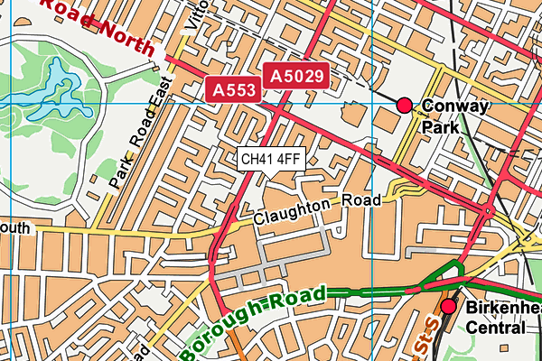 CH41 4FF map - OS VectorMap District (Ordnance Survey)