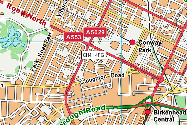 CH41 4FG map - OS VectorMap District (Ordnance Survey)