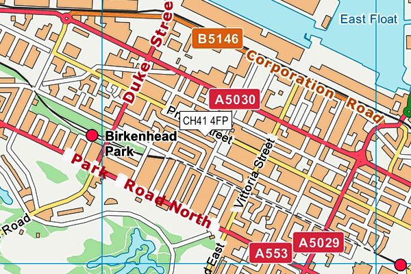 CH41 4FP map - OS VectorMap District (Ordnance Survey)