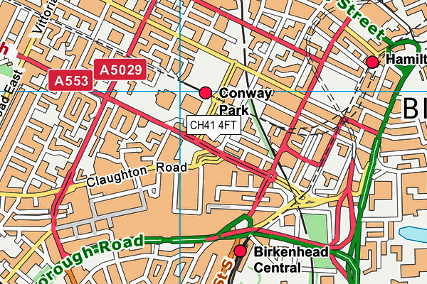 CH41 4FT map - OS VectorMap District (Ordnance Survey)