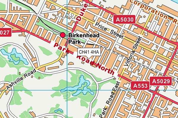 CH41 4HA map - OS VectorMap District (Ordnance Survey)