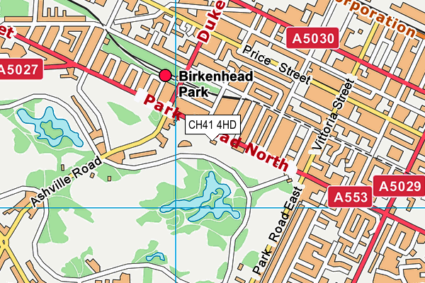 CH41 4HD map - OS VectorMap District (Ordnance Survey)