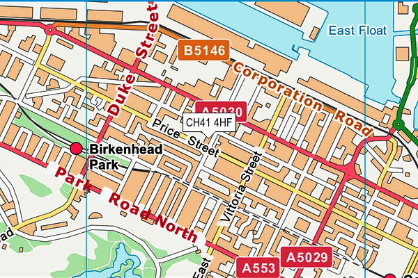 CH41 4HF map - OS VectorMap District (Ordnance Survey)