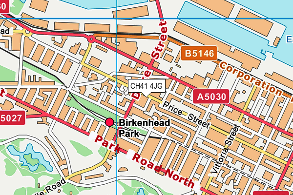 CH41 4JG map - OS VectorMap District (Ordnance Survey)