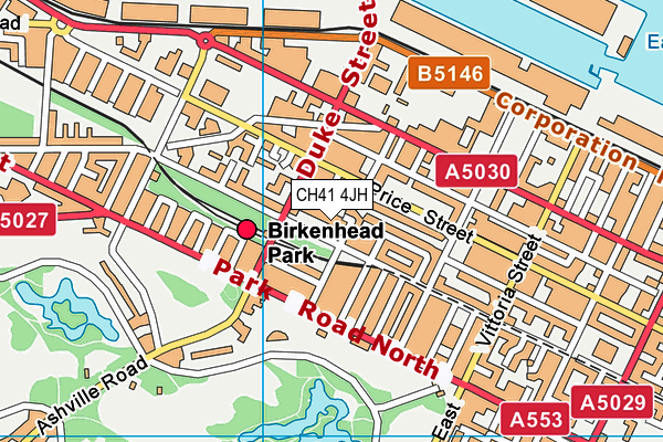 CH41 4JH map - OS VectorMap District (Ordnance Survey)