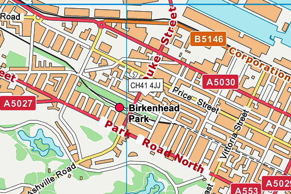 CH41 4JJ map - OS VectorMap District (Ordnance Survey)