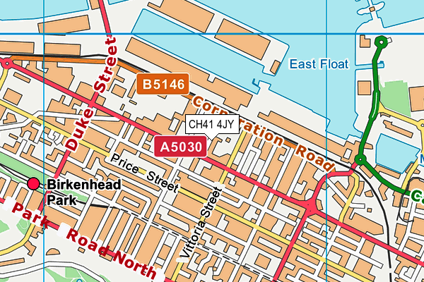 CH41 4JY map - OS VectorMap District (Ordnance Survey)