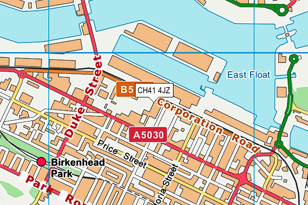 CH41 4JZ map - OS VectorMap District (Ordnance Survey)