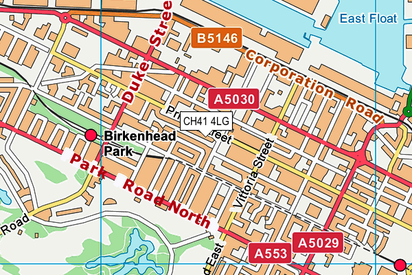 CH41 4LG map - OS VectorMap District (Ordnance Survey)