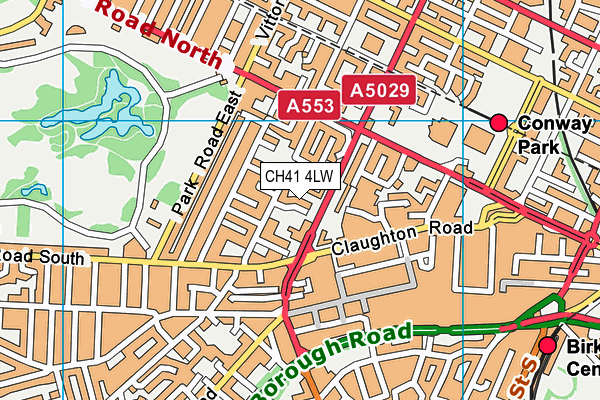 CH41 4LW map - OS VectorMap District (Ordnance Survey)