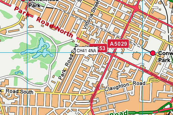 CH41 4NA map - OS VectorMap District (Ordnance Survey)