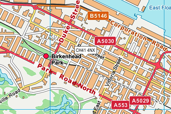 CH41 4NX map - OS VectorMap District (Ordnance Survey)