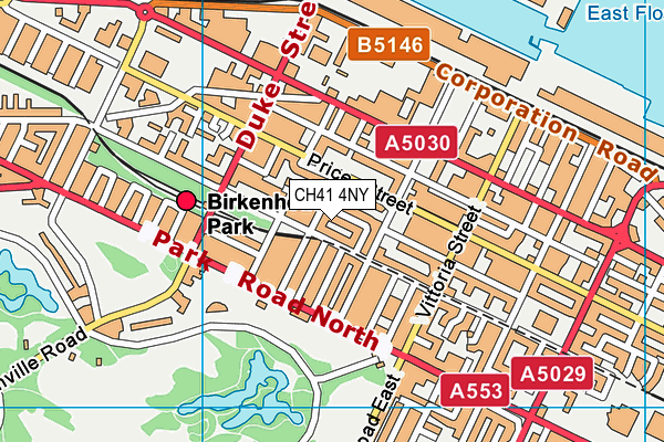 CH41 4NY map - OS VectorMap District (Ordnance Survey)