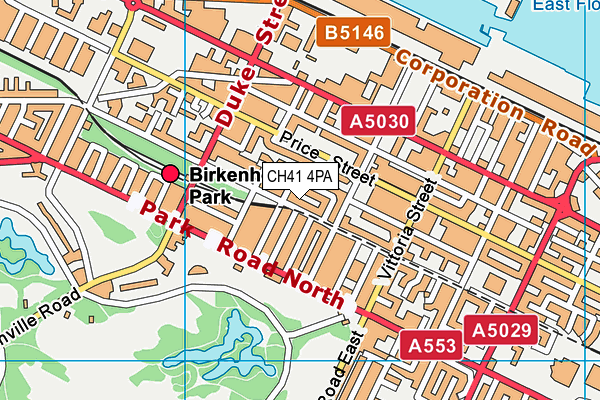 CH41 4PA map - OS VectorMap District (Ordnance Survey)