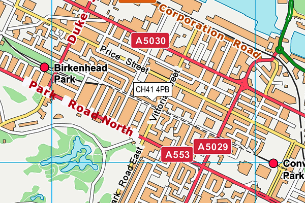 CH41 4PB map - OS VectorMap District (Ordnance Survey)