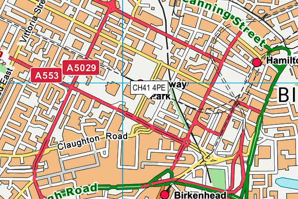 CH41 4PE map - OS VectorMap District (Ordnance Survey)