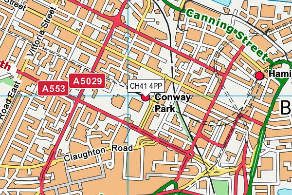 CH41 4PP map - OS VectorMap District (Ordnance Survey)