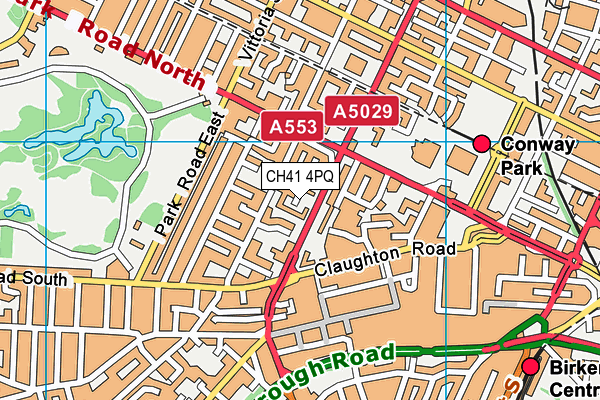 CH41 4PQ map - OS VectorMap District (Ordnance Survey)