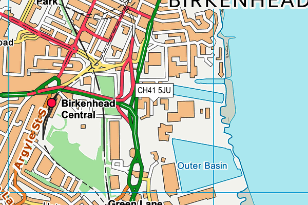 CH41 5JU map - OS VectorMap District (Ordnance Survey)