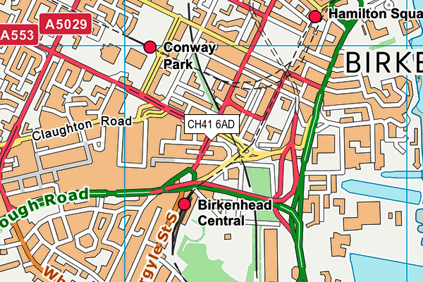 CH41 6AD map - OS VectorMap District (Ordnance Survey)