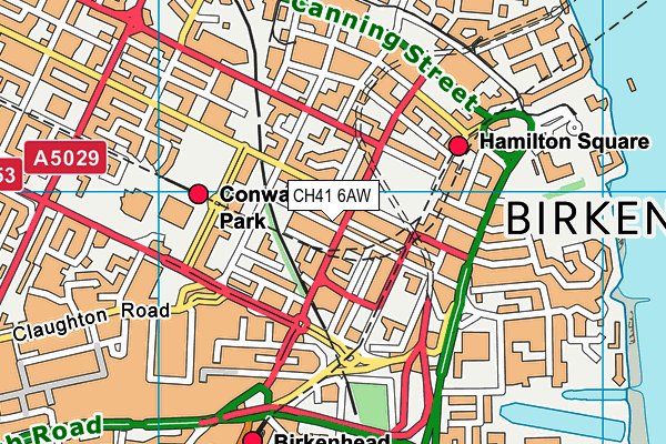 CH41 6AW map - OS VectorMap District (Ordnance Survey)