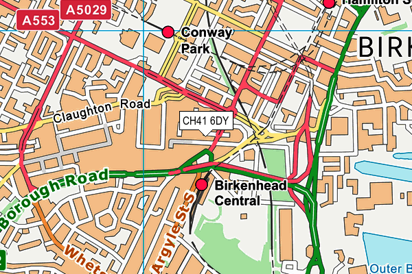 CH41 6DY map - OS VectorMap District (Ordnance Survey)