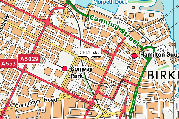 CH41 6JA map - OS VectorMap District (Ordnance Survey)