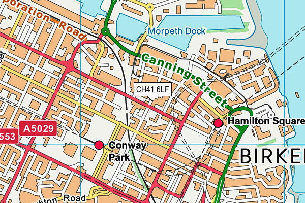 CH41 6LF map - OS VectorMap District (Ordnance Survey)