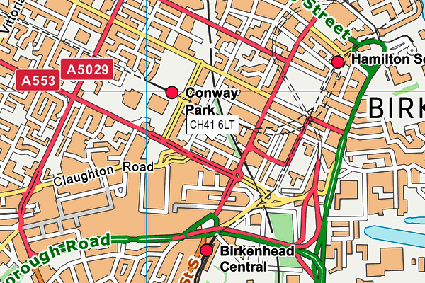 CH41 6LT map - OS VectorMap District (Ordnance Survey)