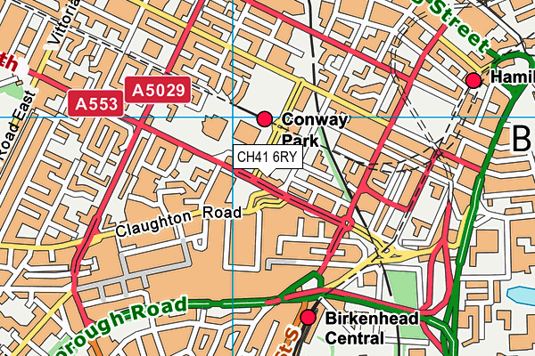 CH41 6RY map - OS VectorMap District (Ordnance Survey)