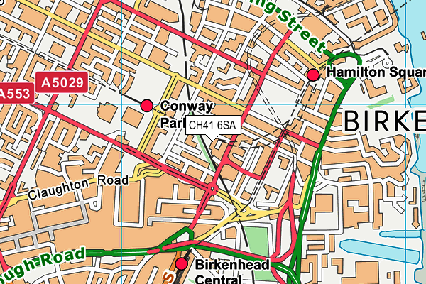 CH41 6SA map - OS VectorMap District (Ordnance Survey)