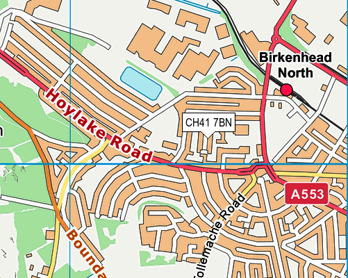 CH41 7BN map - OS VectorMap District (Ordnance Survey)