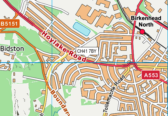 CH41 7BY map - OS VectorMap District (Ordnance Survey)