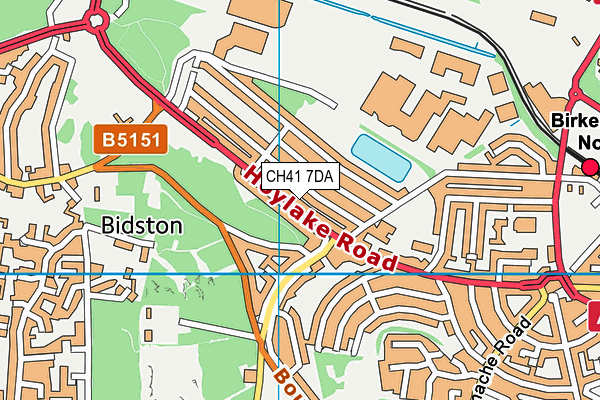 CH41 7DA map - OS VectorMap District (Ordnance Survey)