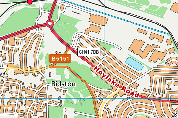 CH41 7DB map - OS VectorMap District (Ordnance Survey)