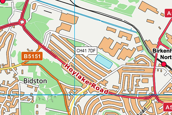 CH41 7DF map - OS VectorMap District (Ordnance Survey)